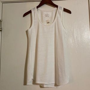 Anthropologie White Linen Sleeveless Top Size XS NWT